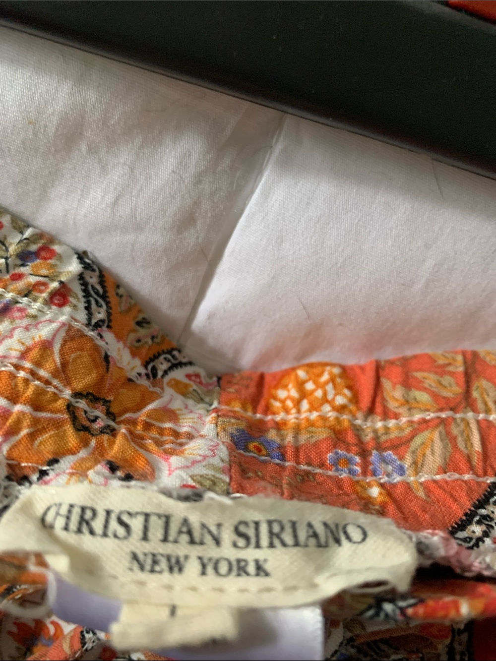 Christian Siriano Multicolor Paisley Wide-Leg Crop Pants - Picture 2 of 7